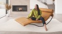 Chaise longue à bascule cuir ou tissu DAYBEDDING 