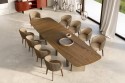 ALLOWED, grande table XL rectangulaire plateau en céramique, piètement bois laqué