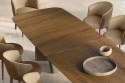 ALLOWED, grande table XL rectangulaire plateau en céramique, piètement bois laqué
