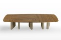 ALLOWED, grande table XL rectangulaire plateau en céramique, piètement bois laqué