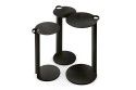 Bout de canapé, petite table console ronde VALY, plateau métal ou céramique