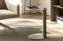 Bout de canapé, petite table console ronde VALY, plateau métal ou céramique