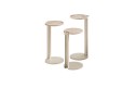 Bout de canapé, petite table console ronde VALY, plateau métal ou céramique