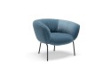 Fauteuil design tissu velours ou cuir LOBSTAR 4 pieds