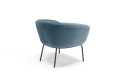 Fauteuil design tissu velours ou cuir LOBSTAR 4 pieds