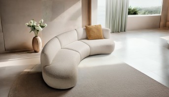 Canapé forme ronde & courbe modulaire BABYLOVE