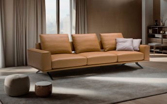 Canapé cuir design TALISMAN grand 3 places