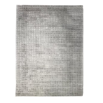 Tapis sur mesure en viscose MANHATTAN monochrome teinte au choix petits damiers