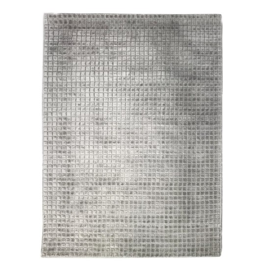 Tapis sur mesure en viscose MANHATTAN monochrome teinte au choix petits damiers