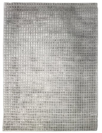 Tapis sur mesure en viscose MANHATTAN monochrome teinte au choix petits damiers
