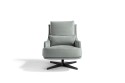 ELEGY, petit fauteuil design pivotant cuir ou tissu