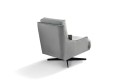 ELEGY, petit fauteuil design pivotant cuir ou tissu