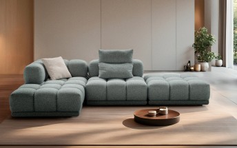 CHAMALOVE canapé d'angle modulable 3 modules chaise longue 3 places cuir ou tissu