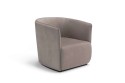 Fauteuil rond AMOROSO cuir, nubuck & ou tissu