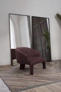 Fauteuil lounger 0HLORD! design oganique, pieds gainés cuir ou tissu