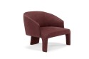 Fauteuil lounger 0HLORD! design oganique, pieds gainés cuir ou tissu