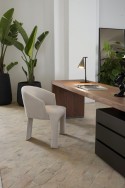 Petit fauteuil 0HLORD! design oganique, pieds gainés cuir ou tissu