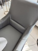 Buddy, fauteuil design cuir pleine fleur Deluxe Ultra graphite