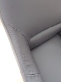 Buddy, fauteuil design cuir pleine fleur Deluxe Ultra graphite