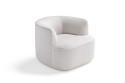 DONNADIEU, fauteuil fixe ou pivotant design organique tissu ou cuir