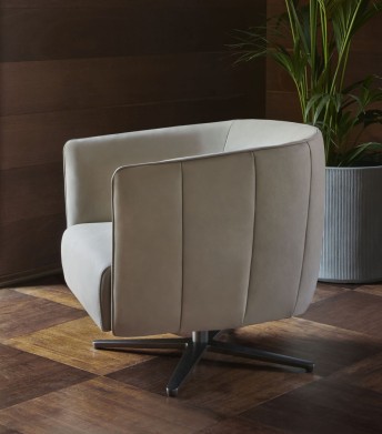 ABAXIAL, fauteuil design pivotant cuir ou tissu