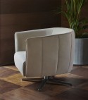 ABAXIAL, fauteuil design pivotant cuir ou tissu