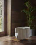ABAXIAL, fauteuil design pivotant cuir ou tissu