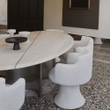 ABALONE, chaise pivotante design tissu ou cuir