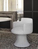 ABALONE, chaise pivotante design tissu ou cuir