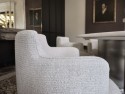 ABALONE, chaise pivotante design tissu ou cuir
