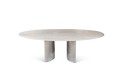ABALONE, table ovale de salle à manger design, plateau marbre