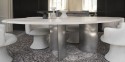 ABALONE, table ovale de salle à manger design, plateau marbre