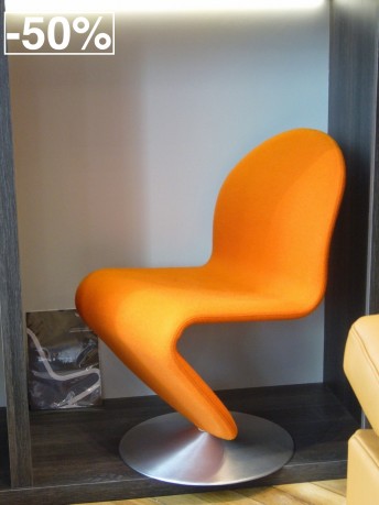 Chaise Panton, tissu kvadrat Tonus orange