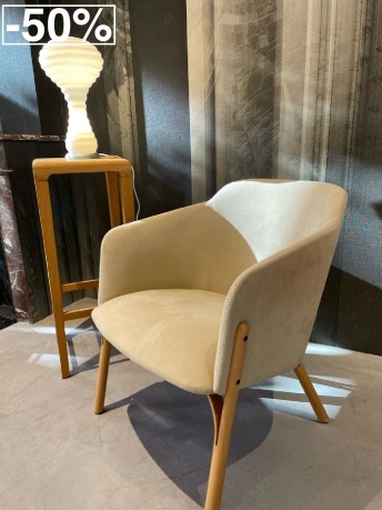 Fauteuil lounge SPLIT en alcantara