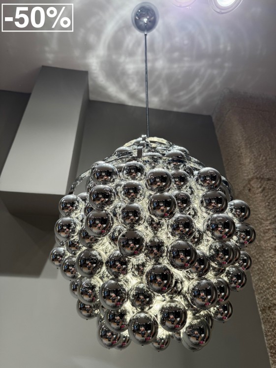 Suspension Verpan Ball argent, déstockage Paris