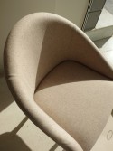 Fauteuil BLOOM LUXY M laine beige pieds frêne massif