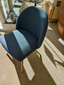 Chaise BLOOM S tissu bleu crisp