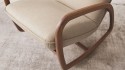 DODIN, fauteuil à bascule rocking chair, bois massif & tissu ou cuir