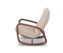 DODIN, fauteuil à bascule rocking chair, bois massif & tissu ou cuir