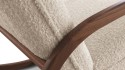 DODIN, fauteuil à bascule rocking chair, bois massif & tissu ou cuir