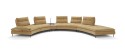 Canapé d'angle arrondi MOONSHINE modulable, dossiers & accoudoir réglables, tissu ou cuir
