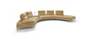 Canapé d'angle arrondi MOONSHINE modulable, dossiers & accoudoir réglables, tissu ou cuir