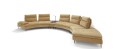 Canapé d'angle arrondi MOONSHINE modulable, dossiers & accoudoir réglables, tissu ou cuir