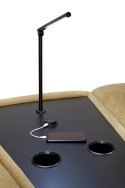 Canapé d'angle arrondi MOONSHINE modulable, dossiers & accoudoir réglables, tissu ou cuir