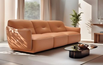 Grand canapé 3 places 3 modules cuir ou tissu DIAMOND