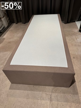 ERGO.BOX 80 x 200 cm sommier tapissé intégralement tissu Bahama beige