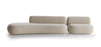 BABYLON, canapé design modulable forme organique en tissu