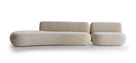 BABYLON, canapé design modulable forme organique en tissu