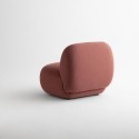 Fauteuil design organique BABYLON tissu, base fixe ou pivotante