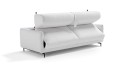 Canapé convertible design MINIMAL tissu matelas mousse ou mousse mémoire de forme